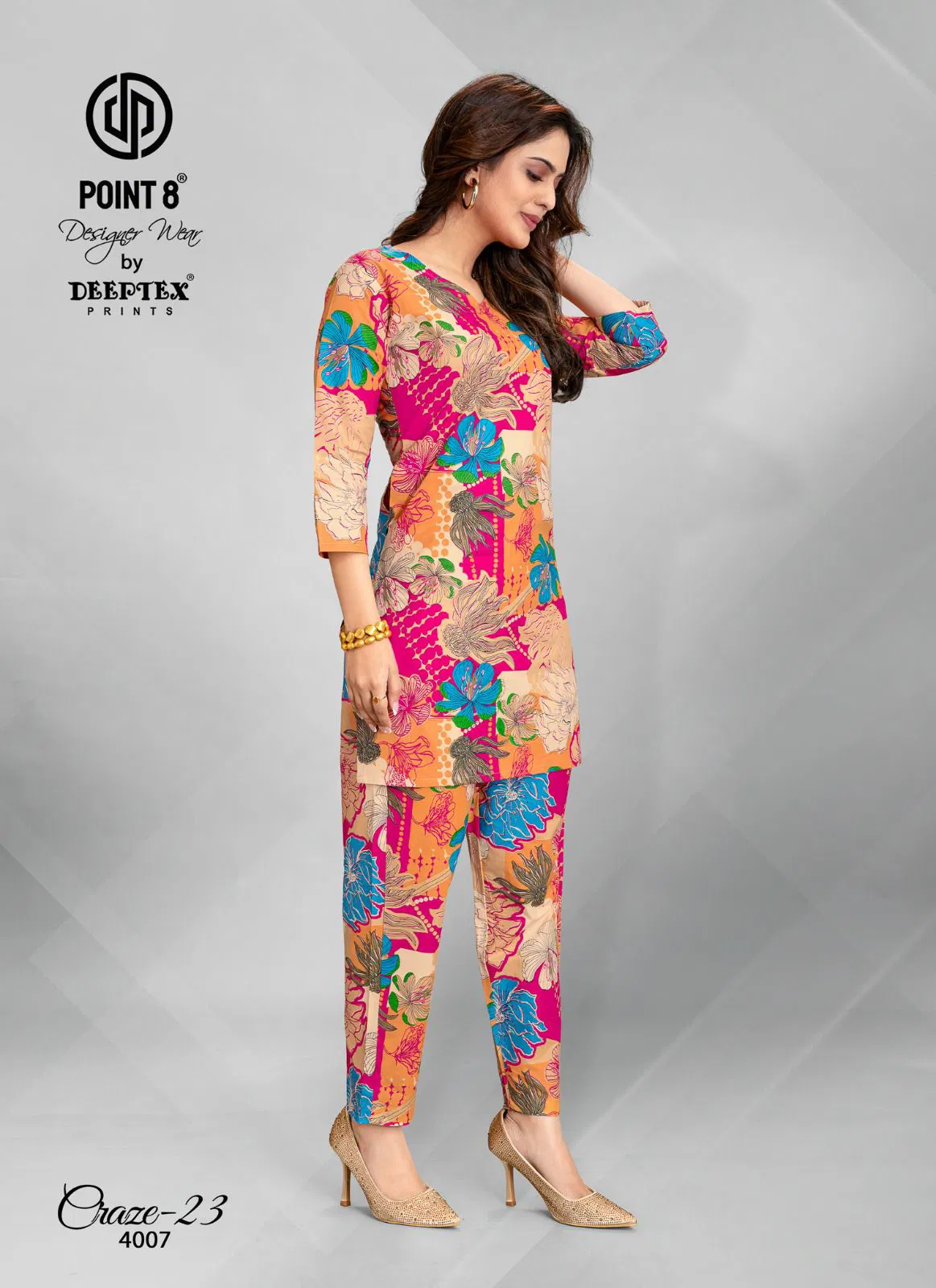 Craze 23 Vol 4 By Deeptex Cotton Printed Cord Set Suppliers In India